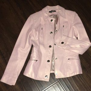 Leather Jacket - Soft Blush Pink-Pearlized Leather Jacket - GORGEOUS!